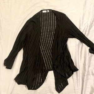Lacy thin cardigan. Black. Kim Rogers